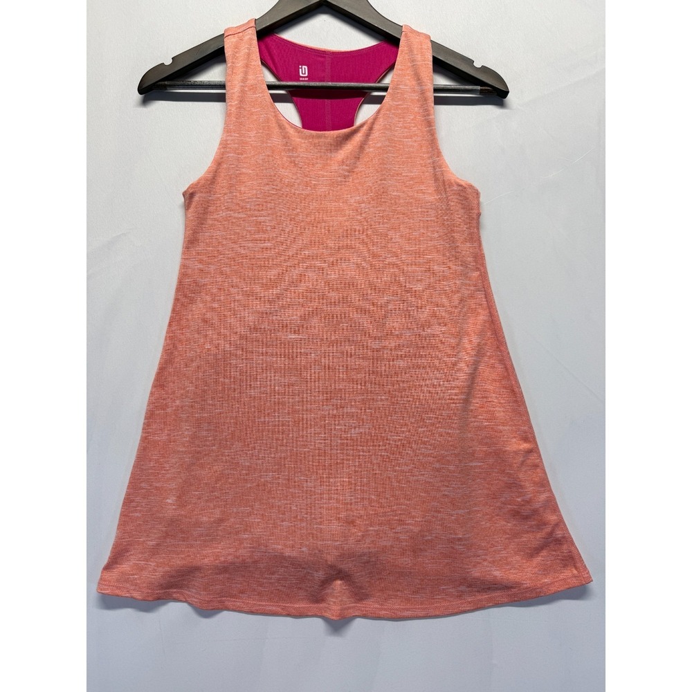 Ideology Tank Dress Girls Large Peach Built in Shorts Workout Athletic Racerback
